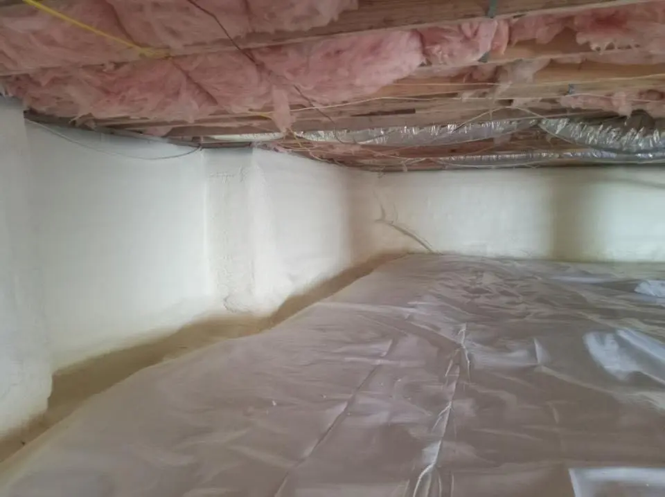 Crawl space encapsulation with closed-cell spray foam for Attic Insulation in Schodack